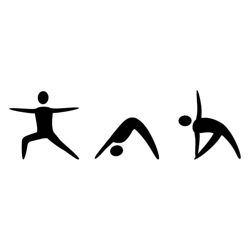 Yoga stellt Silhouette