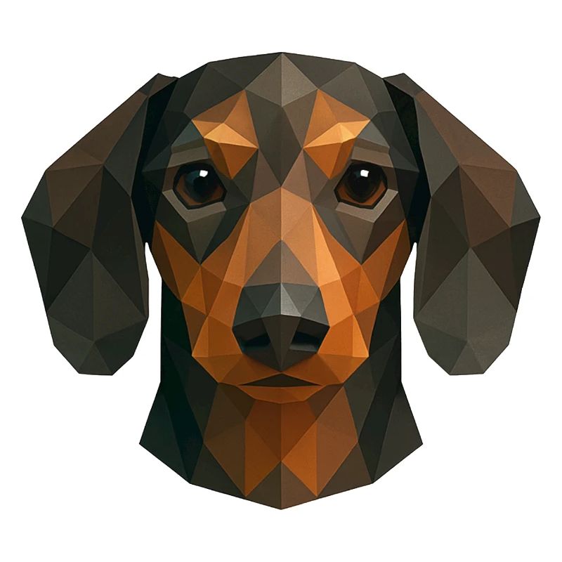 Süßer Dackel – Polygon Hundedesign