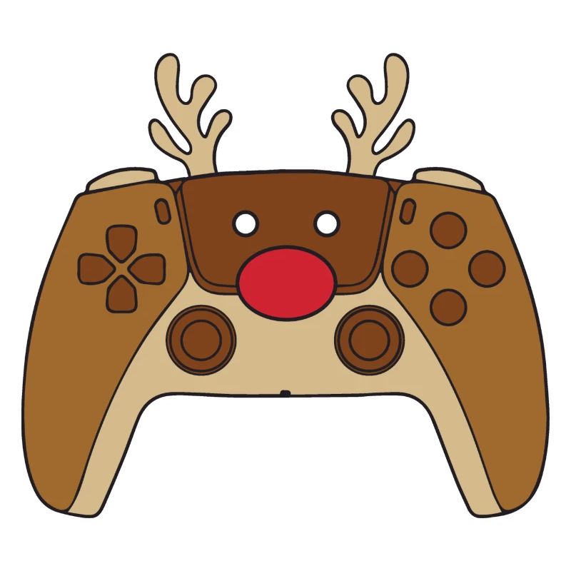 Rentier-Videospiel-Controller Weihnachtsspieler