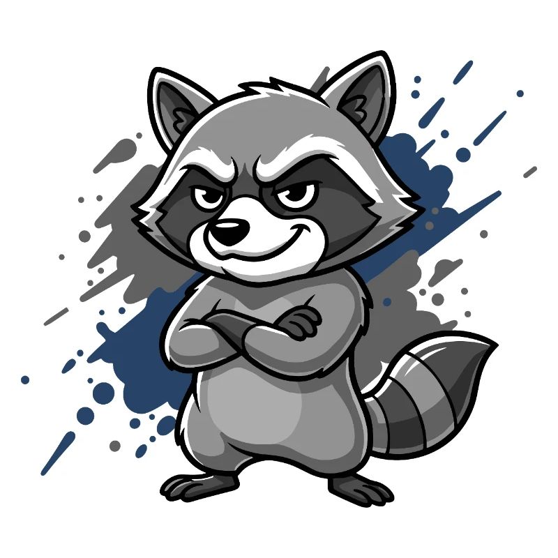 Grimmischer Waschbär Blau Spritzer