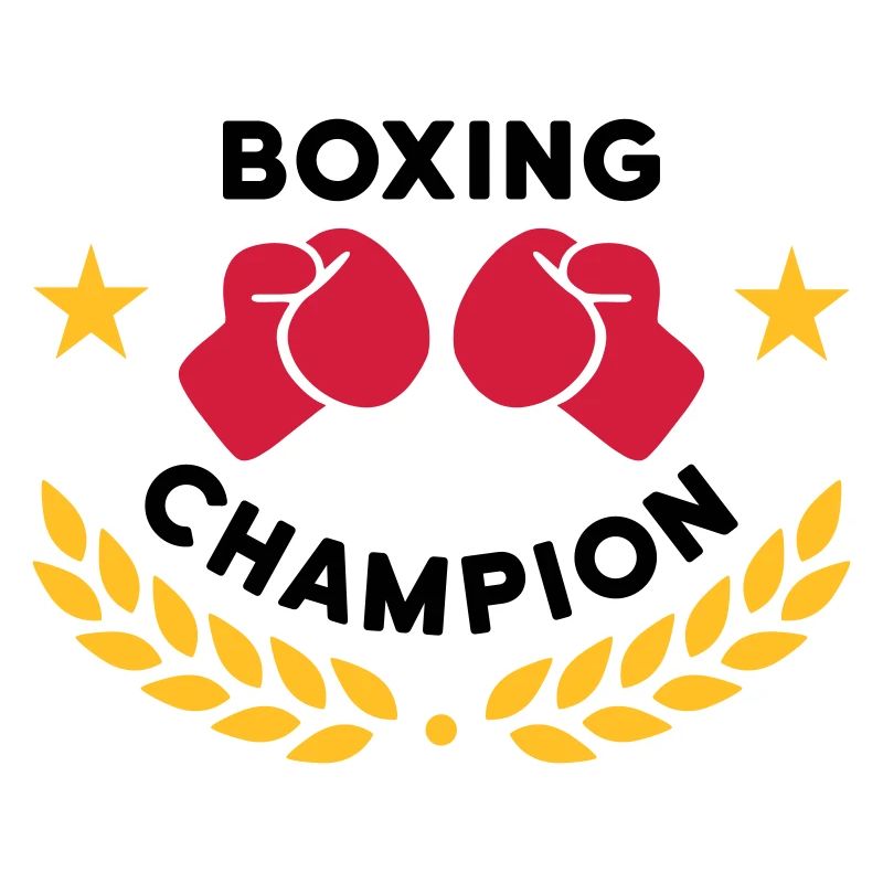 Champion de boxe (gants de boxe, couronne de laurier)