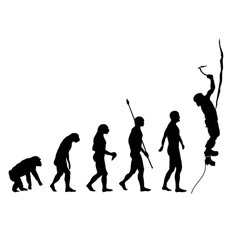 Human evolution, ice climbing, ice climbers
