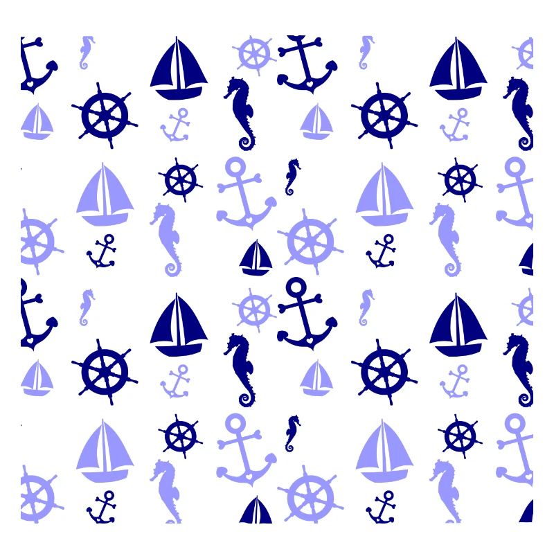 Maritimes Muster blau