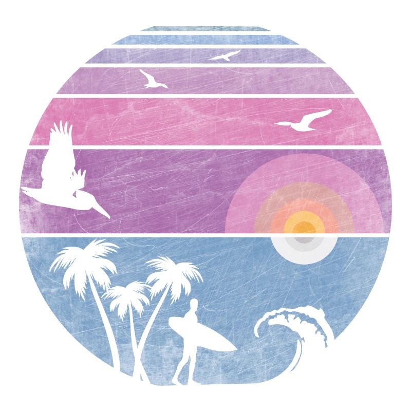 sunset surf