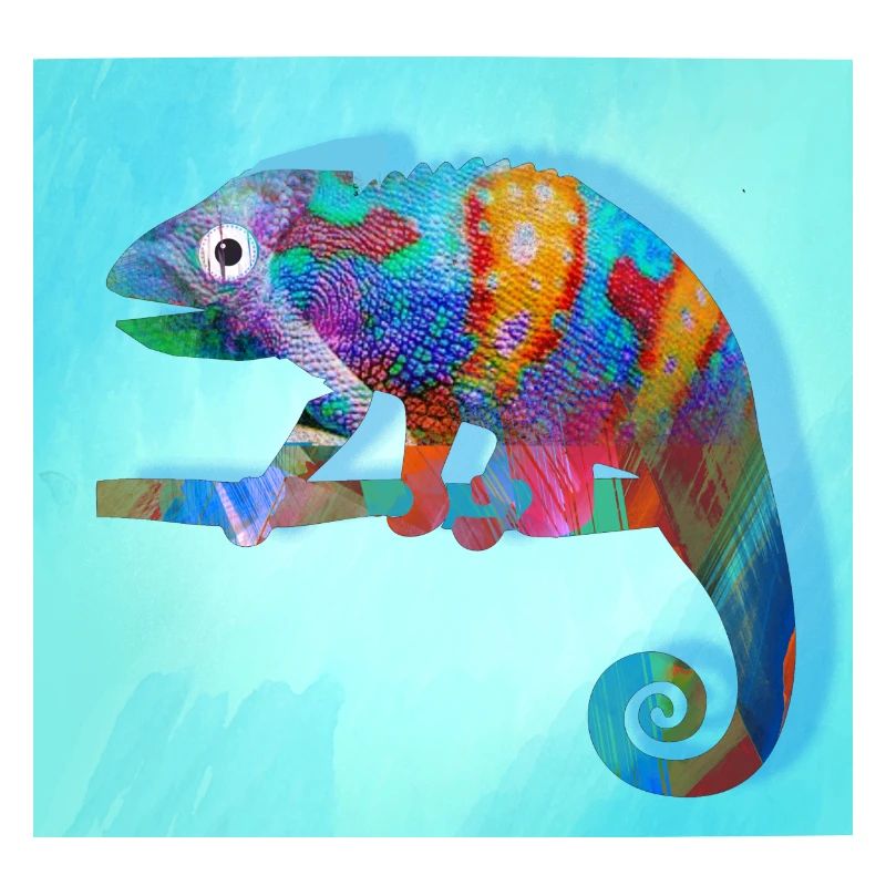 Chamäleon,mint,graffiti,camelion , illustration