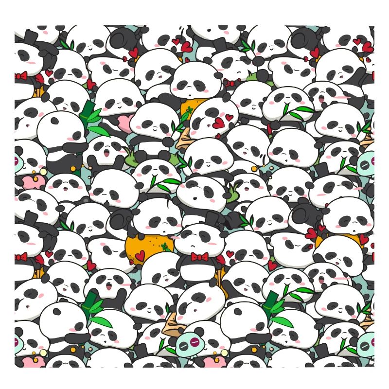 Cute panda pattern panda bear