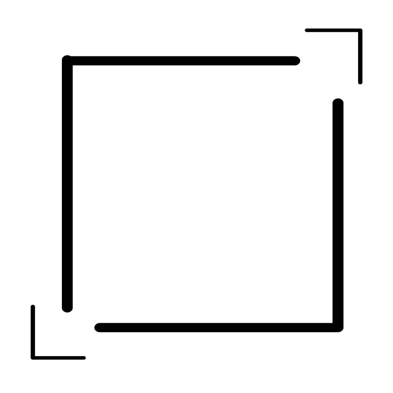 Linien Rahmen mit Ecken Deko Geschenk