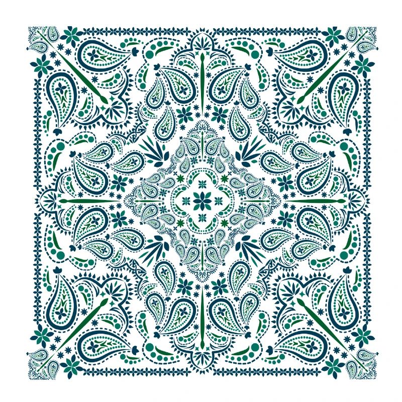 Paisley Modèle - Mandala, Mosaïque, Impression de fleurs