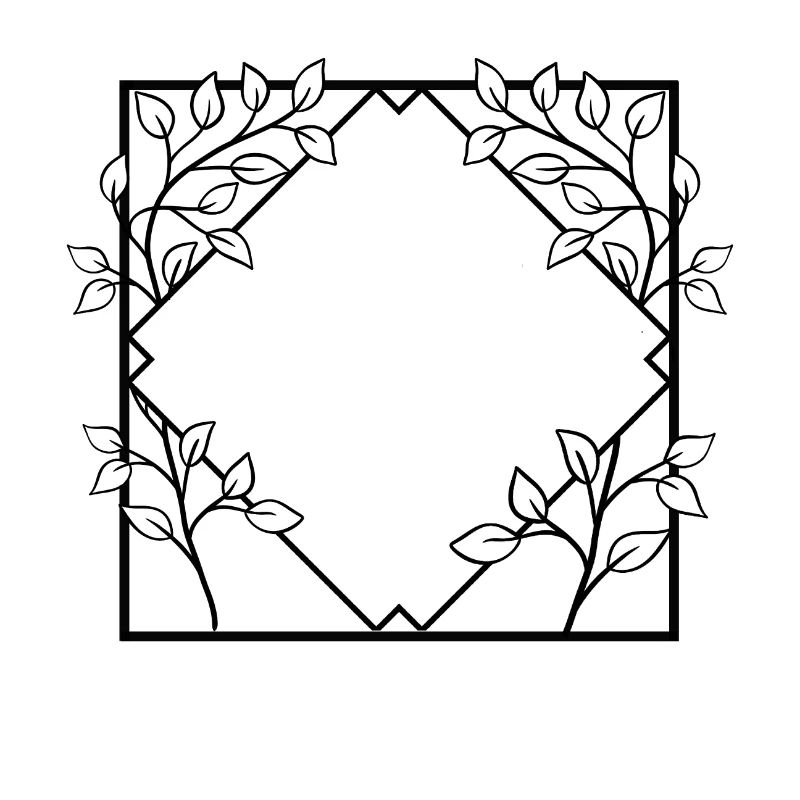 Frame with branches Square frame