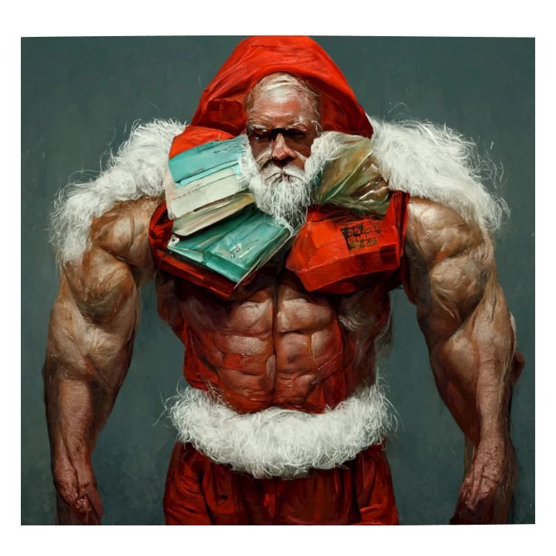 Bodybuilder Santa