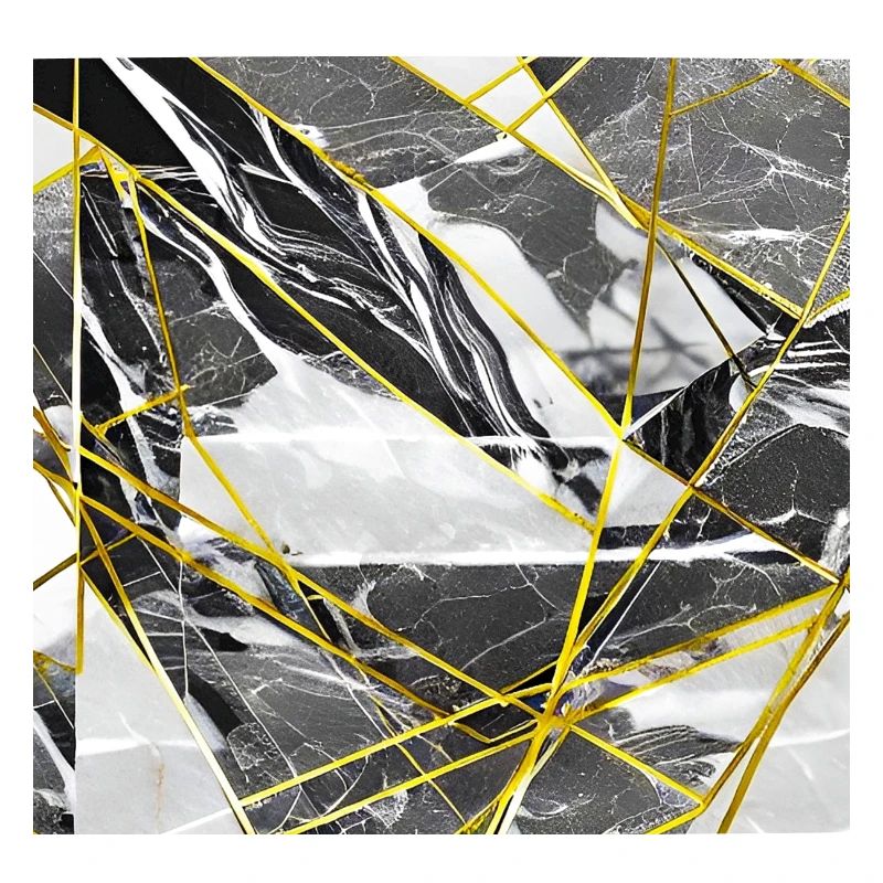 Marble Black Gold Geometric texture