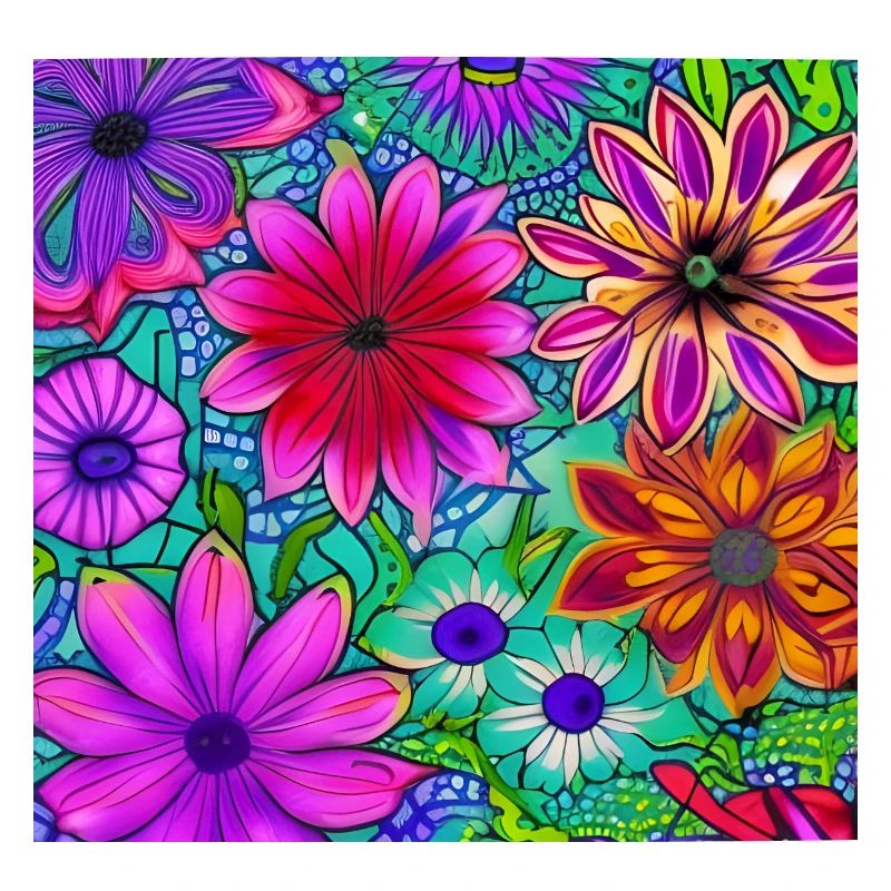Neonblumen Kunst