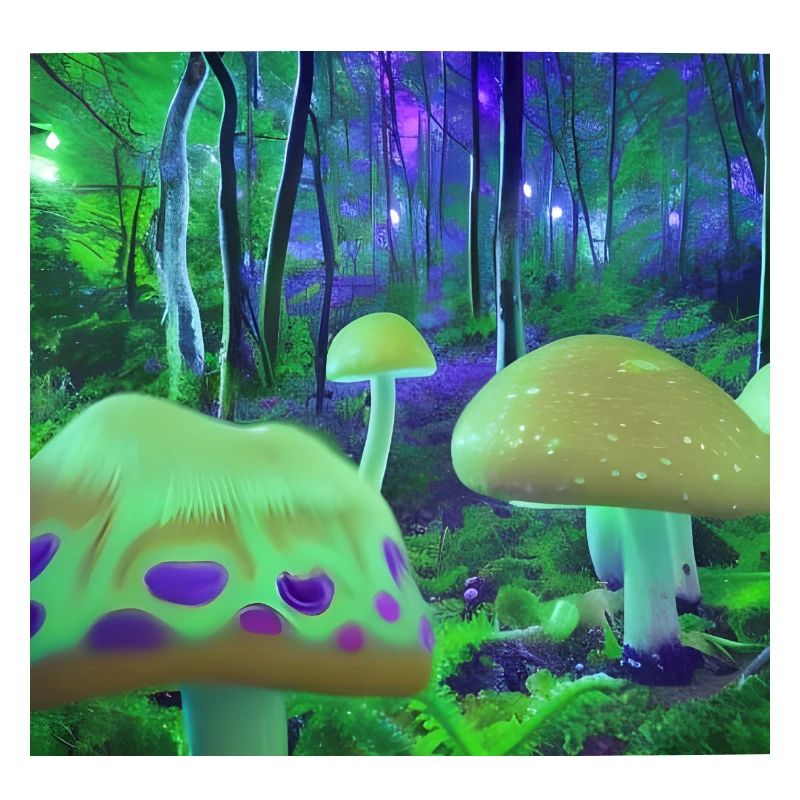 Magischer psychedelischer Wald