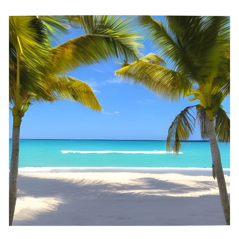 Palm trees on a quiet beach