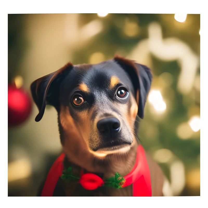 Süßer Weihnachtshund