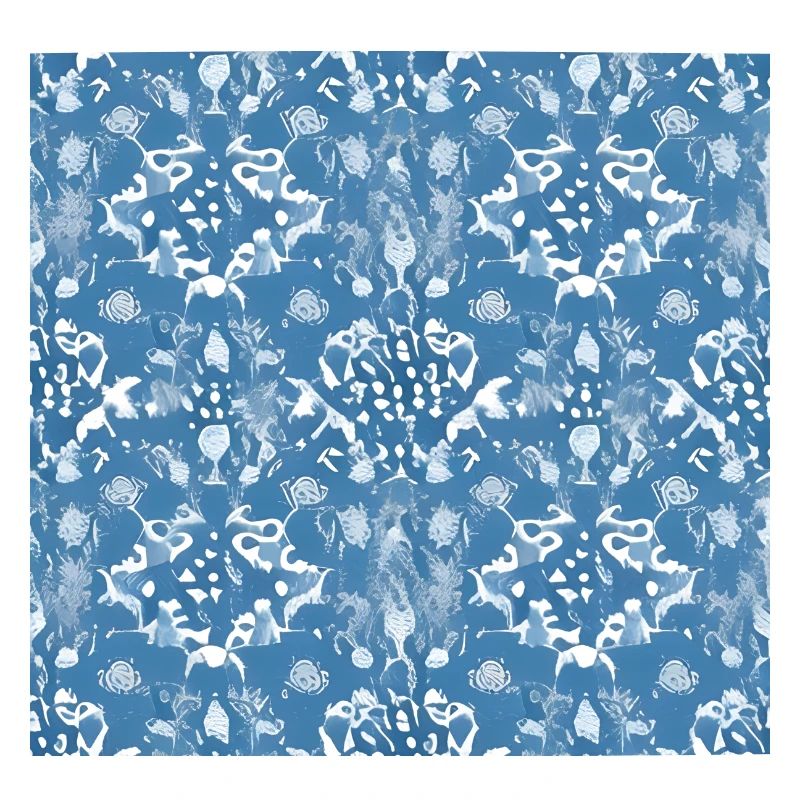 Ornament pattern on the blue background