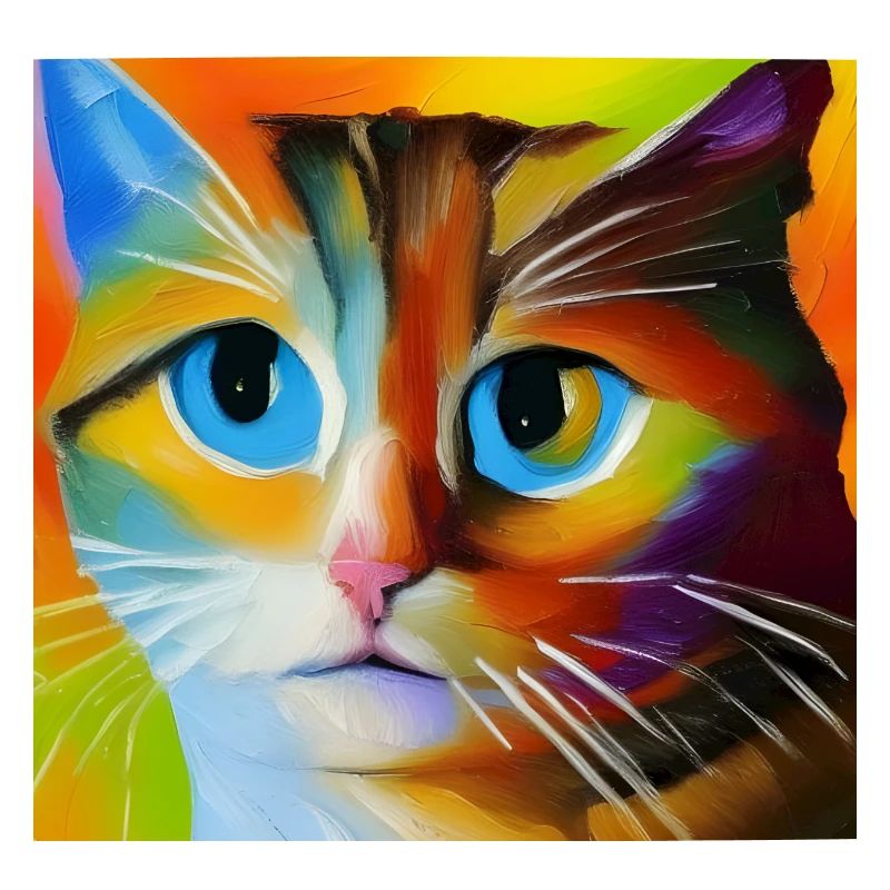 Portrait abstrait de chat