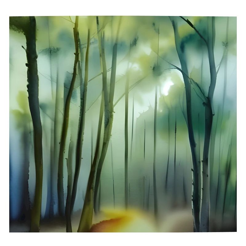 Brouillard dans la forêt de couleurs d’eau