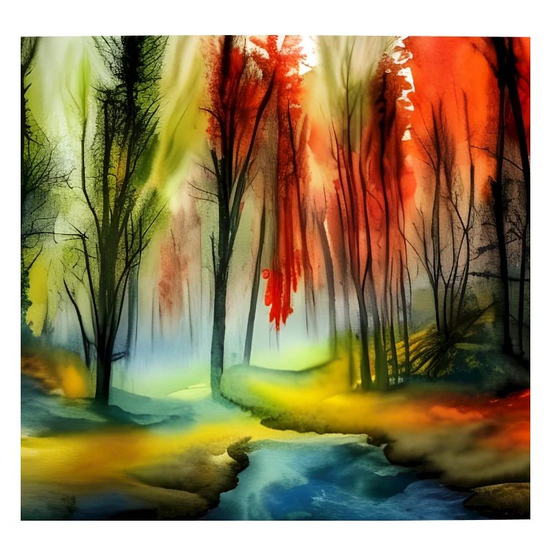 Waldquell-Aquarell