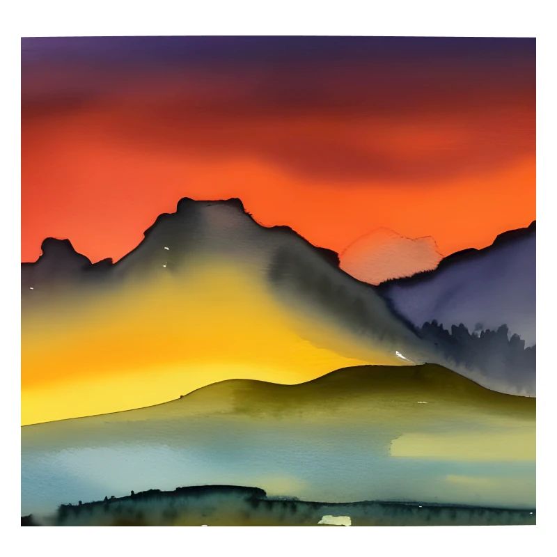 Aquarell Berg