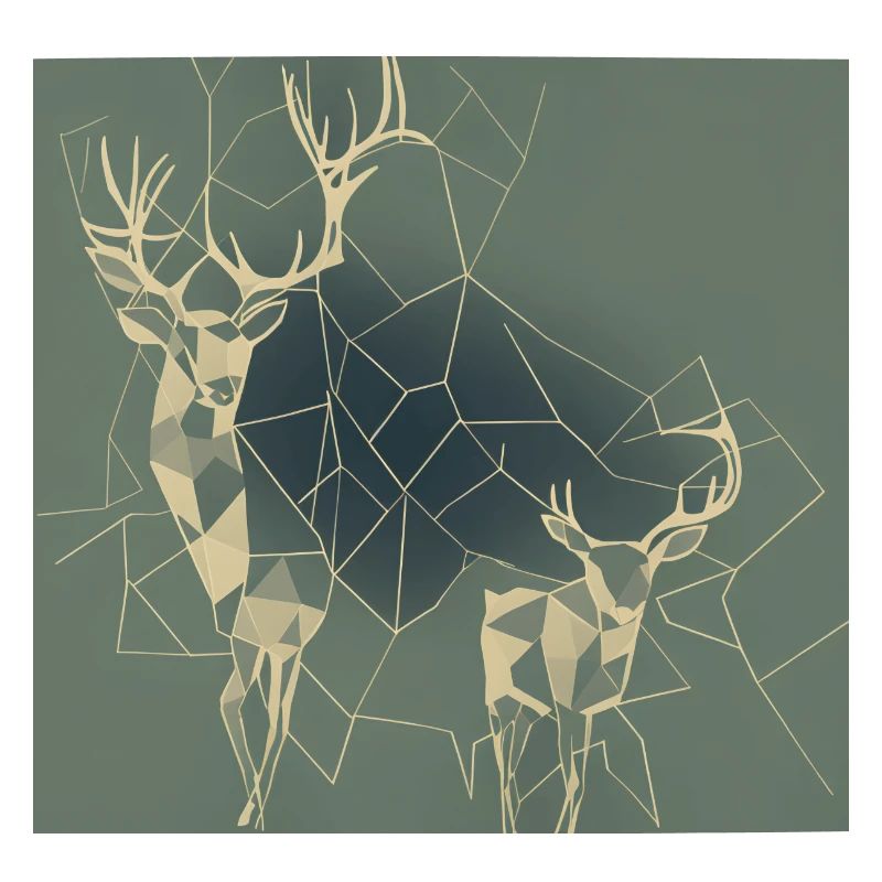 Hirsch Reh geometrisch