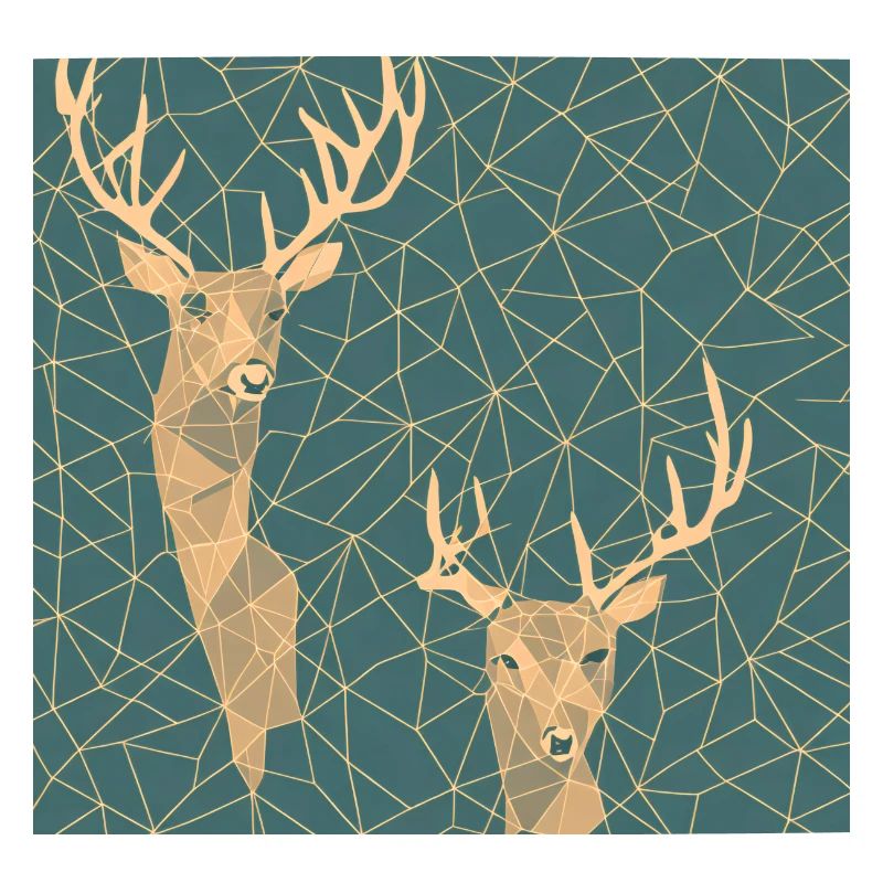 Hirsch Reh geometrisch