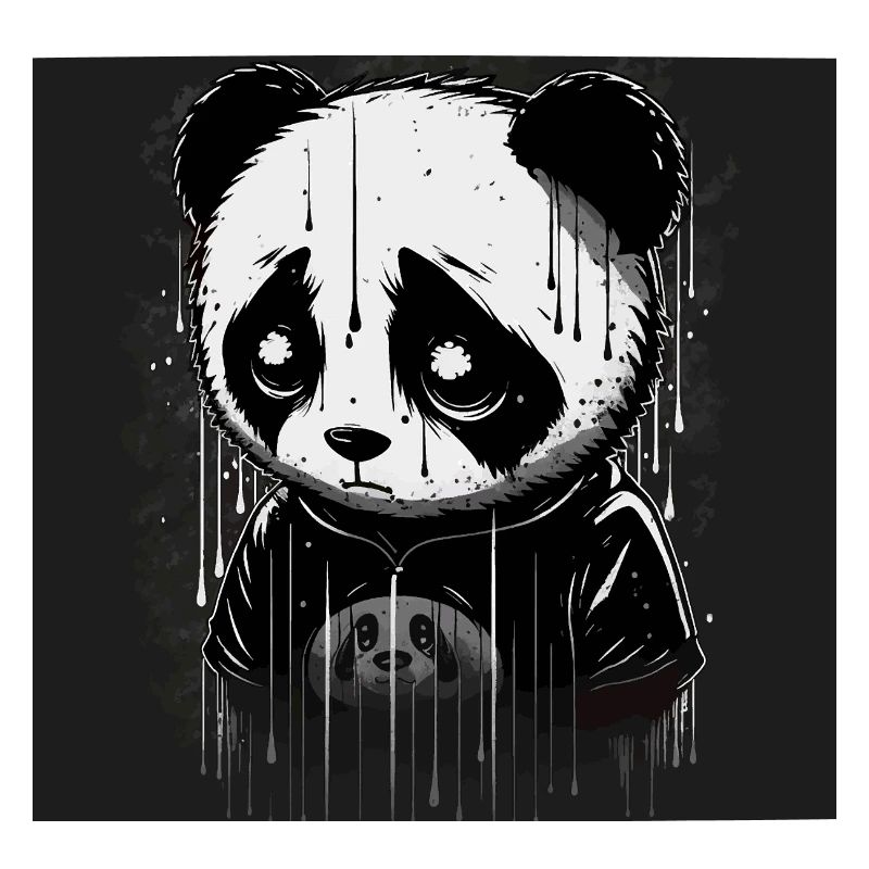 niedlicher trauriger Panda