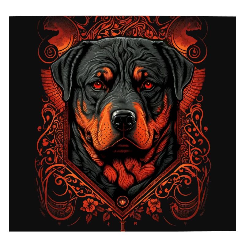 Dark Rottweiler Love