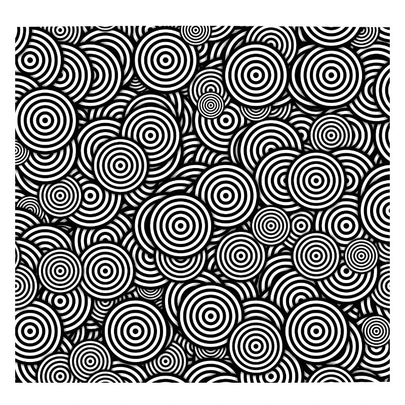Many circles (patterns, black and white)