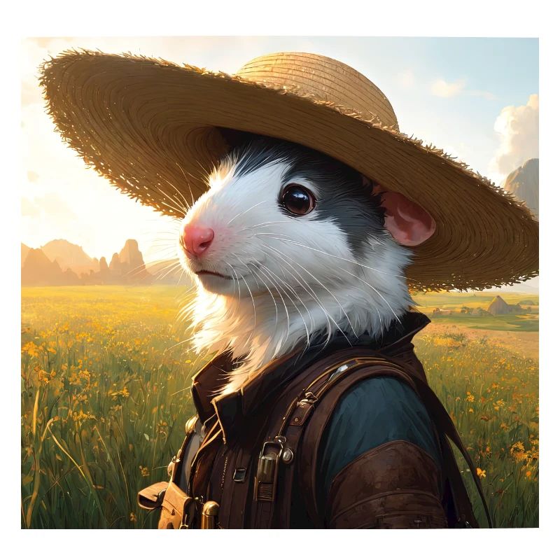 Folle Hamster Dorée Oeuvre Nain Hamster Géant