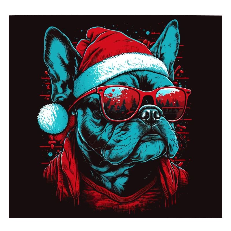 xmas santa frenchie