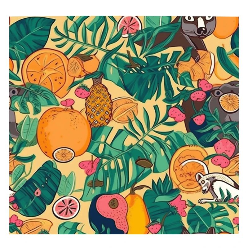 Tropical Fruits Exotic Fruit Pattern Fruit