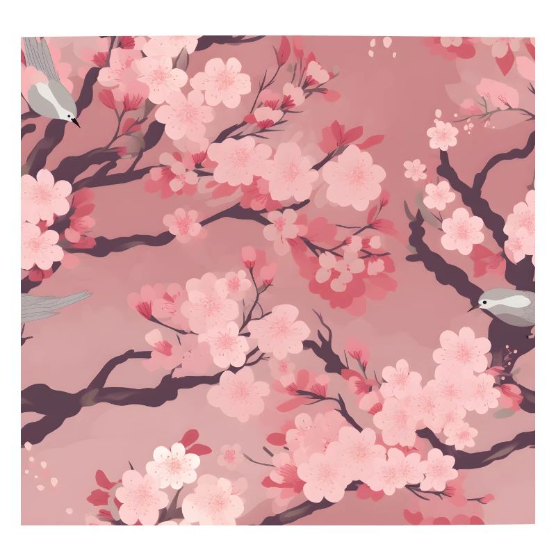 Hanami Cherry Blossom Tree Sakura Japan Pattern
