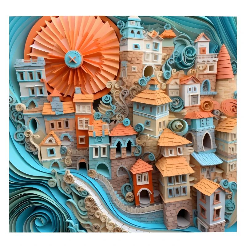 Papier Stadt
