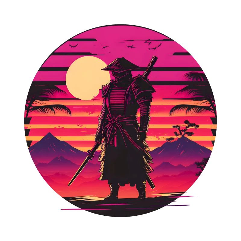 Synthwave Samurai Sunset