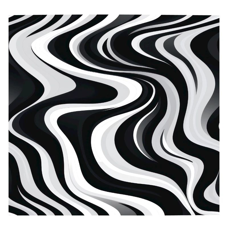 Monochrome Waves: Modern Abstract Ebb and Flow