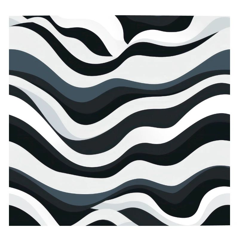 Monochrome Waves: Modern Abstract Ebb and Flow