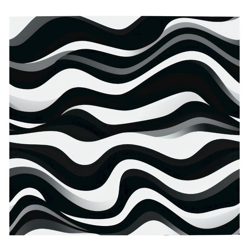 Monochrome Waves: Modern Abstract Ebb and Flow