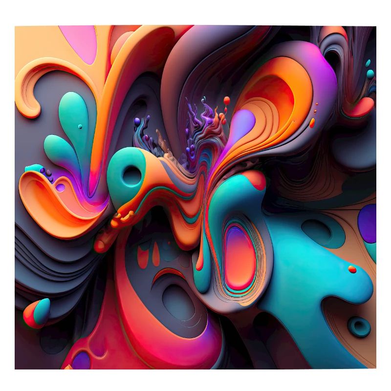 Motif de tourbillon abstrait multicolore vibrant