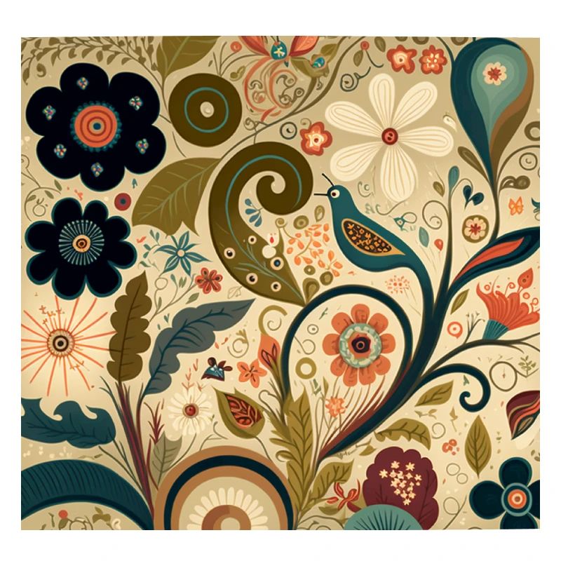 Botanicals Herbstliches Blumenmuster
