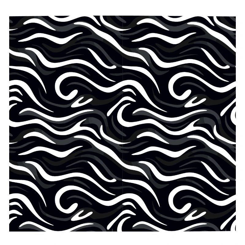 Monochrome Waves: Modern Abstract Ebb and Flow