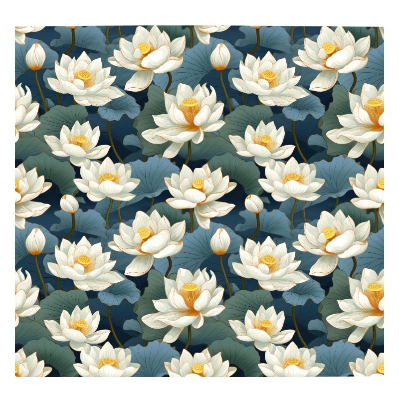 Serenity Blooms: Timeless Lotus Flower Pattern