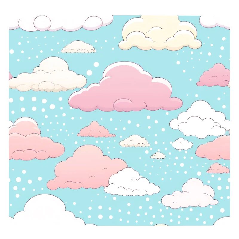 Dreamy Skies: Pastel Cloudscape Pattern