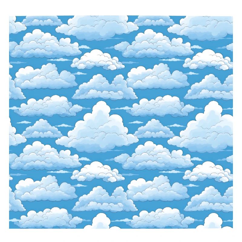 Dreamy Skies: Pastel Cloudscape Pattern