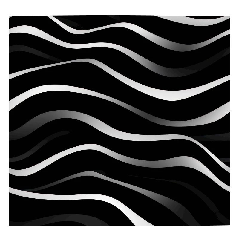Élégance monochrome : lignes abstraites blanches sur noir