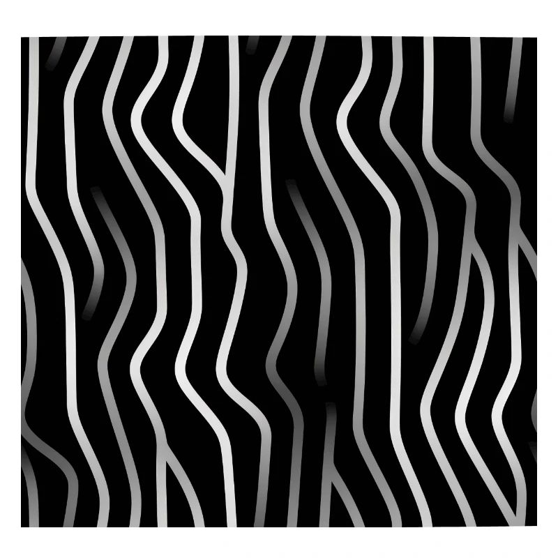 Élégance monochrome : lignes abstraites blanches sur noir