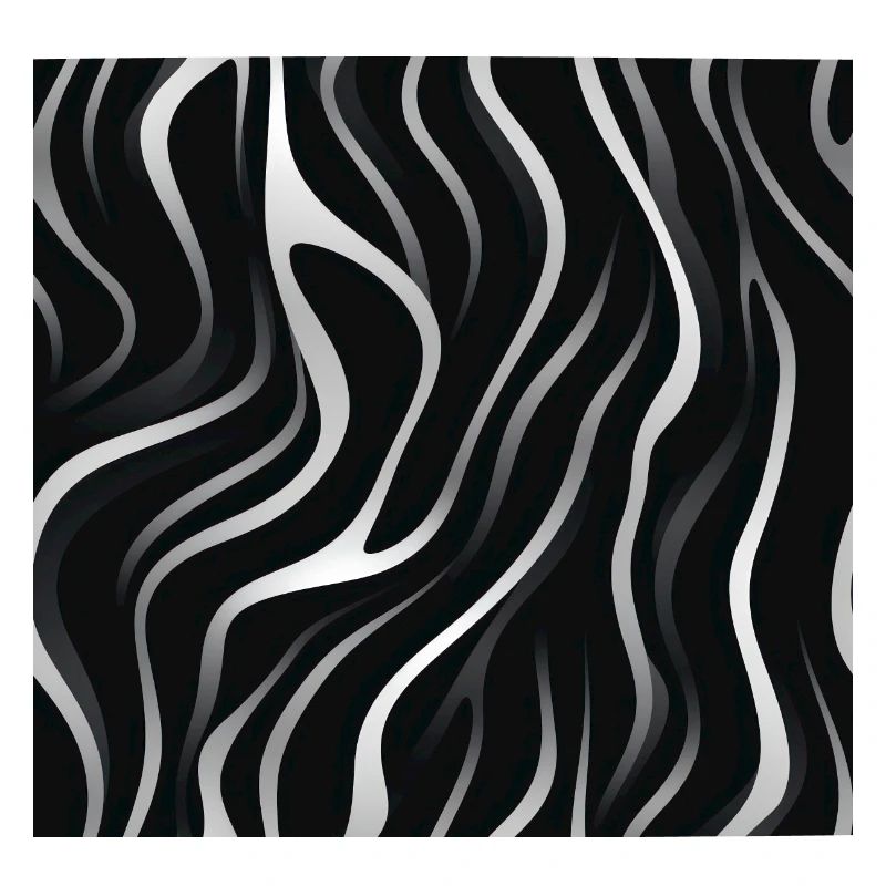 Monochrome Elegance: White Abstract Lines on Black