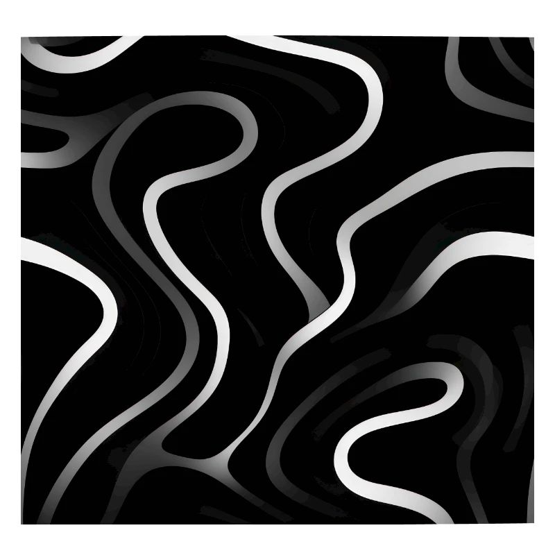 Élégance monochrome : lignes abstraites blanches sur noir