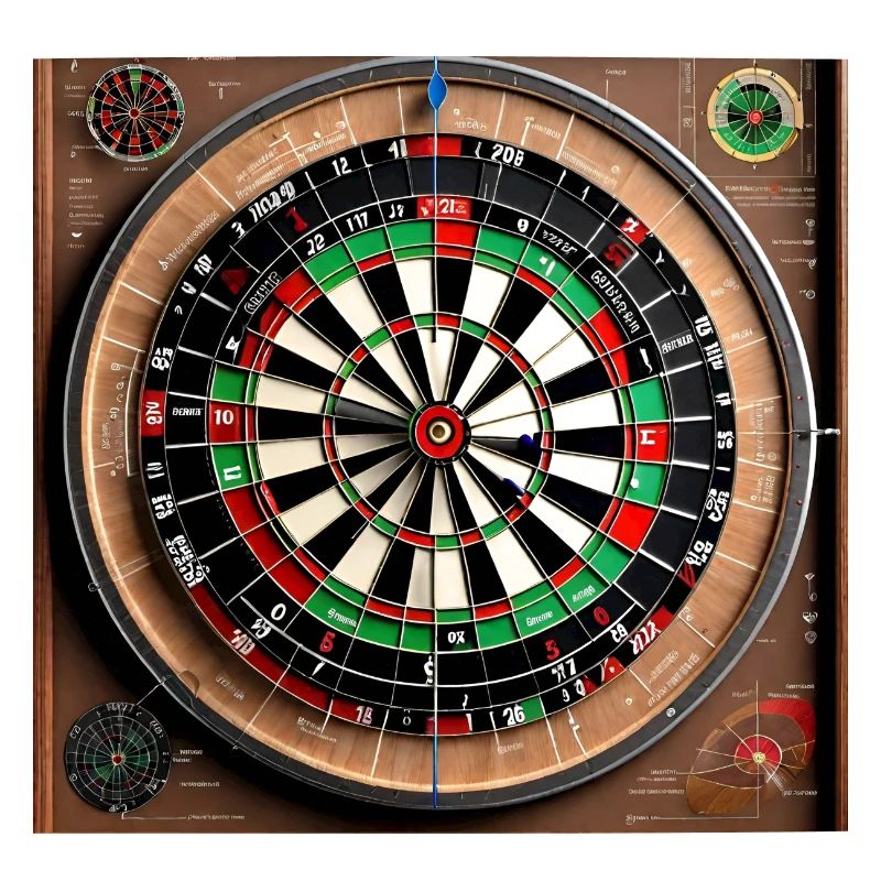 Anatomie einer Dartscheibe