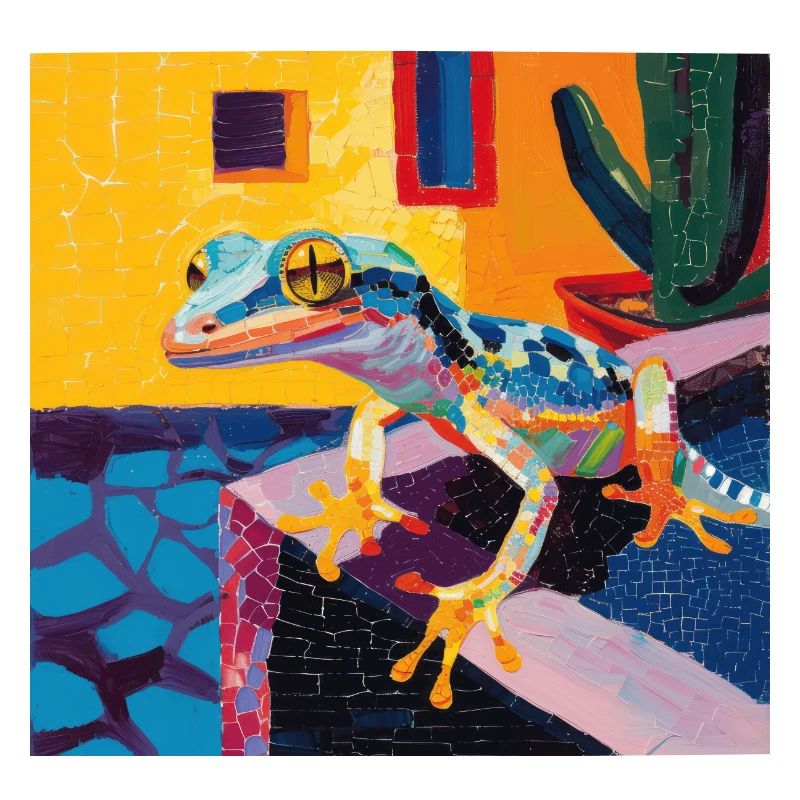 gecko, echsen, bunt, tier, geschenk, geschenkidee